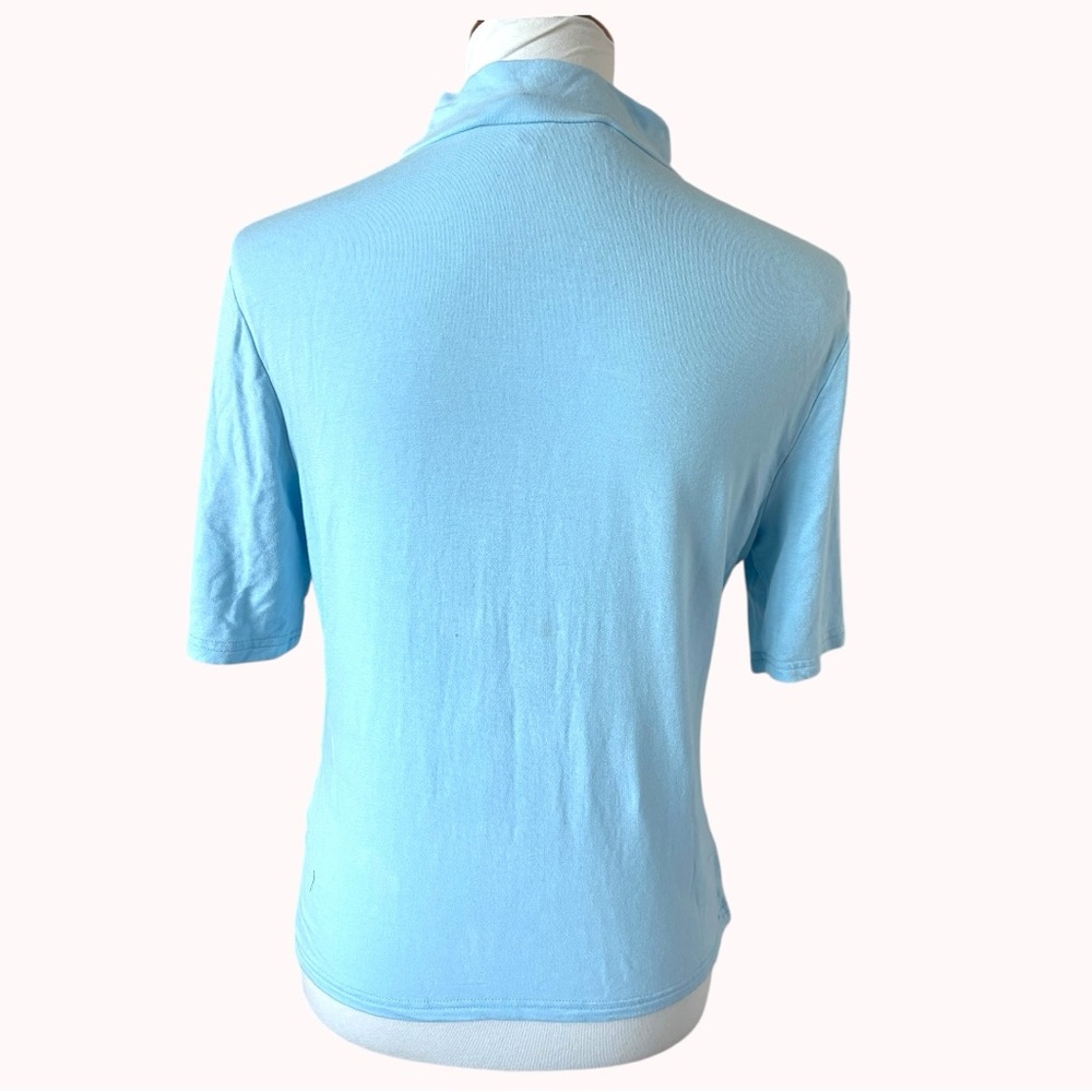 Walter Baker Shelby Cut Out Short Sleeve Top in Light Blue  Womens Medium - Picture 5 of 7